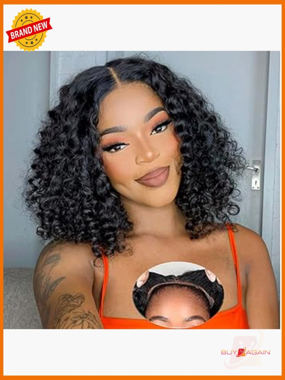 Glueless Bob Wig Human Hair Pre Plucked Pre Cut 13x4 Deep Curly Lace Front 150%